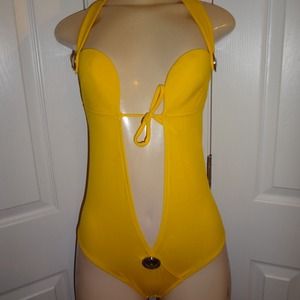 Agent Provocateur yellow bathing sui! Size M NWT!