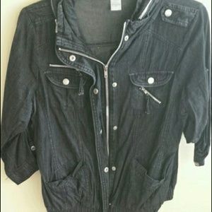 Greyish black light weight jacket