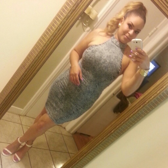 Acid Wash Denim Dress