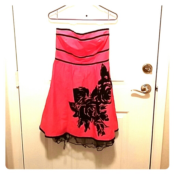Strapless red summer dress sz 11