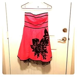 Strapless red summer dress sz 11