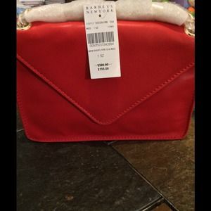 Barneys New York Red Mini Envelope Shoulder Bag