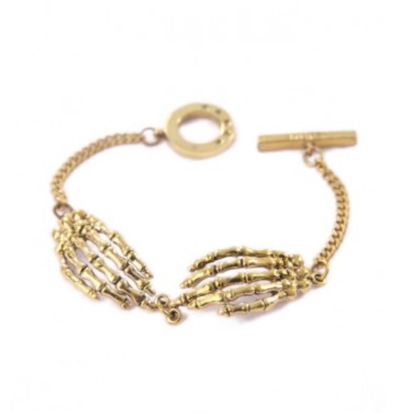 NWOT Skeleton hands bracelet - Picture 2 of 3