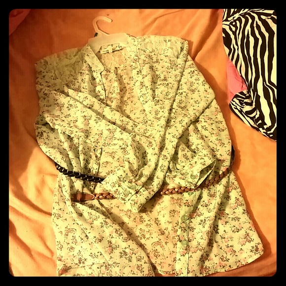 Floral button-up blouse