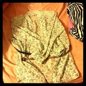 Floral button-up blouse