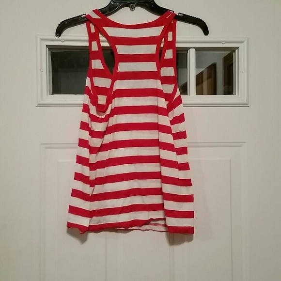 Red & White Striped Racerback - Picture 2 of 2