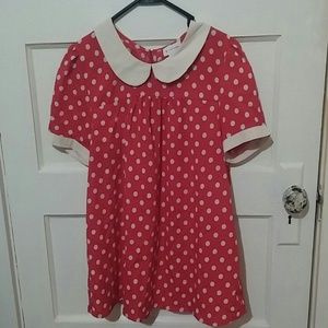 Adorable red spotted bouse