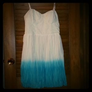 White and blue dress