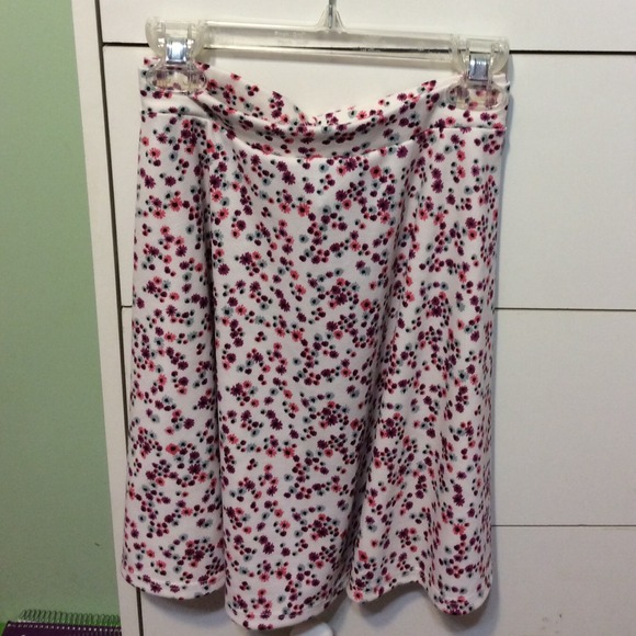 White floral skirt
