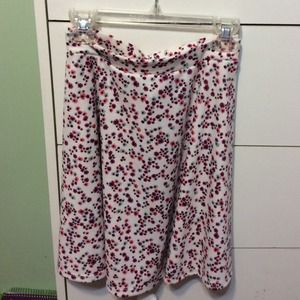 White floral skirt