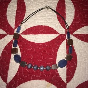 Blue/Brown Statement Necklace