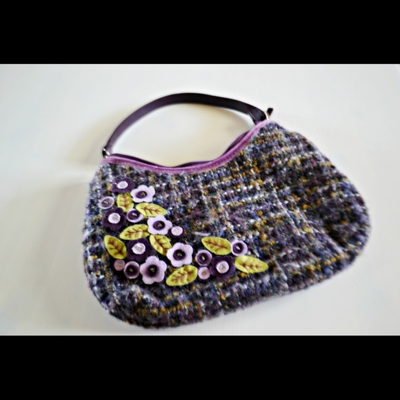 Purple Tweed Purse