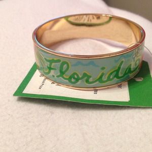 Lilly pulitzer sand bar blu Florida bangle NWT