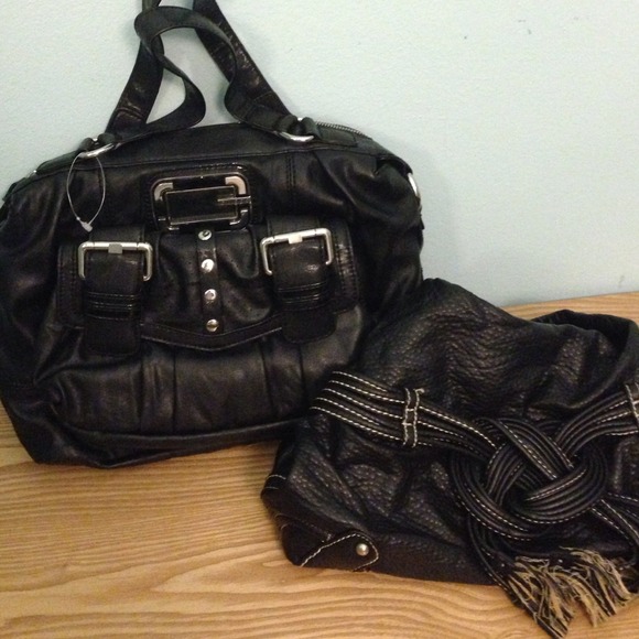 Guess and Echo red handbags