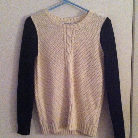 White & black sweater