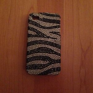 Zebra Rhinestone iphone 4/4s case