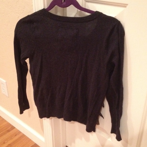 Dark Blue Ruffle Gilly Hicks Sweater - Picture 2 of 3