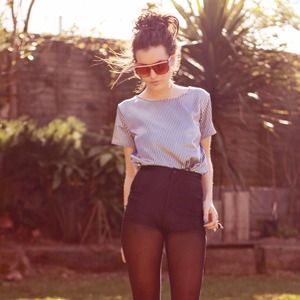 Black American Apparel disco shorts