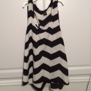 black and white zig zag tank