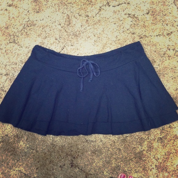 Black mini skirt