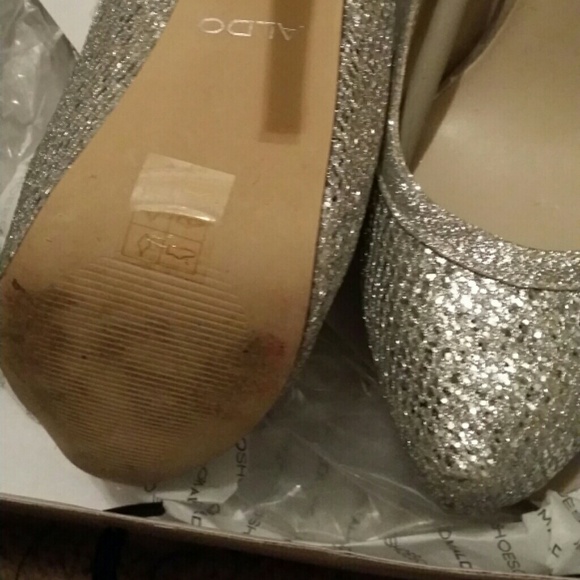 ALDO Sparkly silver heels - Picture 4 of 4