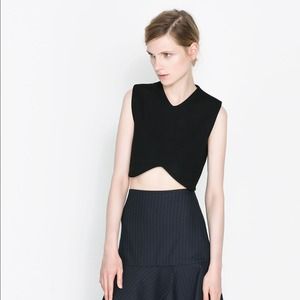 Zara crop top black