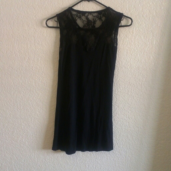 BLACK BODYCON DRESS W/ LACE BACKING