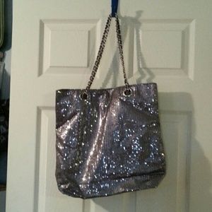 Beautiful grey sequin tote