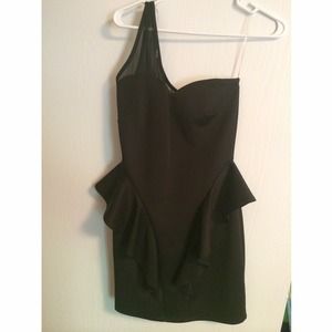 One Shoulder LBD with flap detail