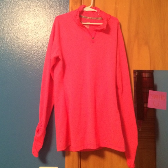 Neon pink UA tight shirt