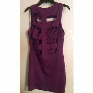 Purple cutout dress