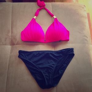 Large hot pink Victoria's Secret bikini top