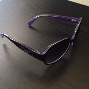 Coach black and purple sunglasses worn 1x