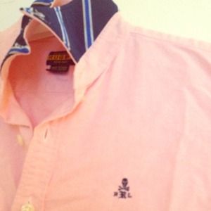 Rugby Ralph Lauren Button-Down w/ Silk Tie Print