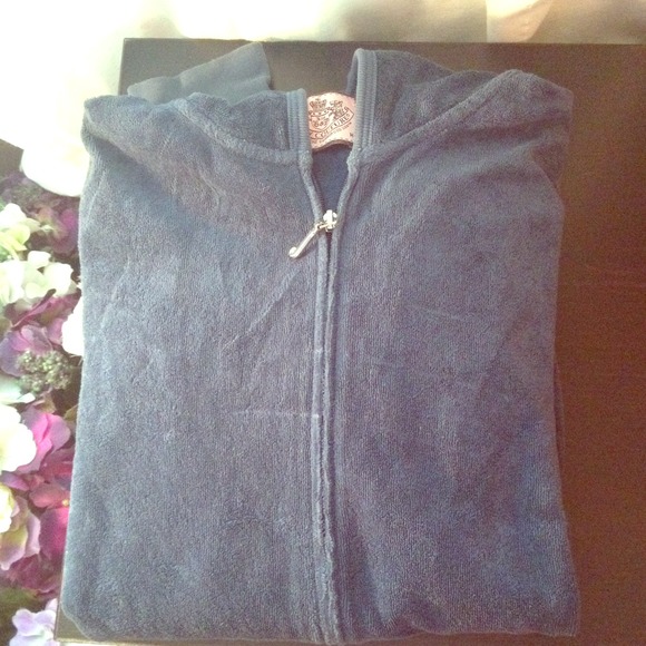 Juice couture terry cloth navy blue track jacket