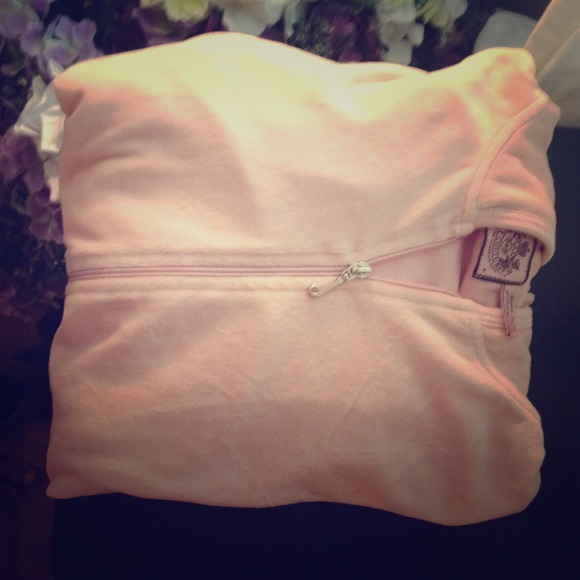 Peach velour juicy track suit