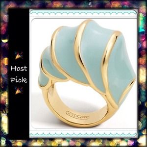 🎉HP🎉Authentic Coach Shell Domed Ring