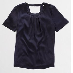 J. Crew Navy Cutaway Top