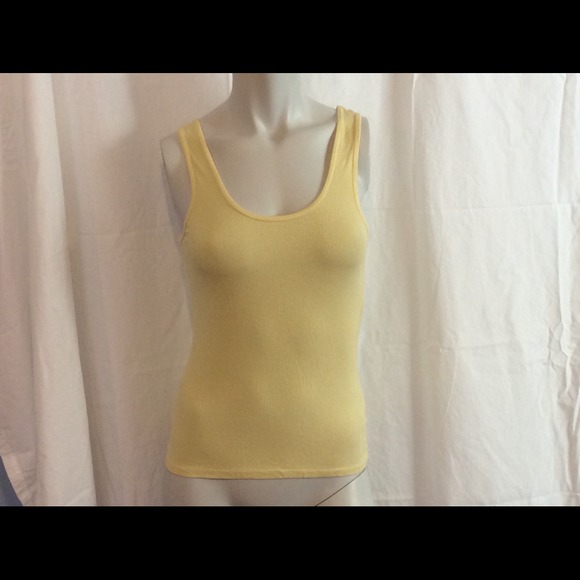 JAMES PERSE STRETCHY YELLOW TANK TOP SZ 3/L NWT