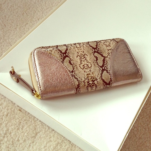 NWOT Gold&Snakeskin Wallet - Picture 1 of 4
