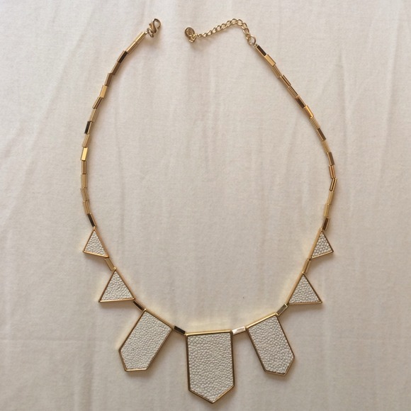 House of Harlow 1960 leather station necklace