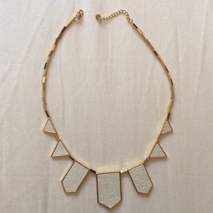House of Harlow 1960 leather station necklace