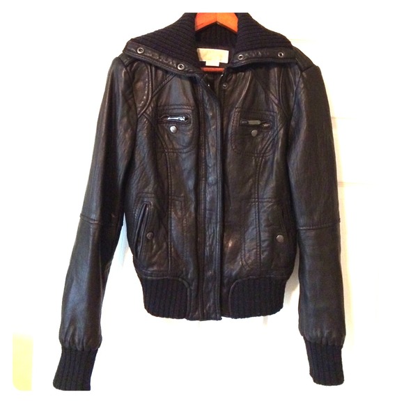 Michael Kors Leather bomber jacket
