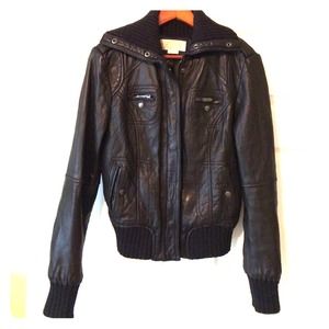 Michael Kors Leather bomber jacket