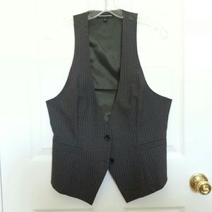 SOLD - Express - Grey Vest with Pink Stripes