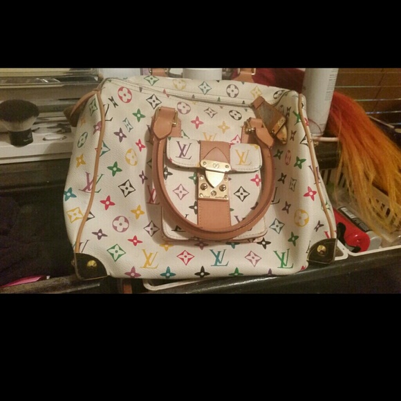 White designer inspired purse