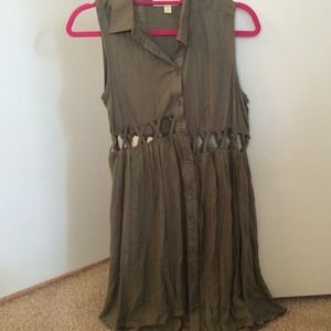 Olive green forever 21 open cross dress.