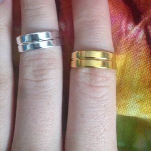 Silver & Gold Mid Rings