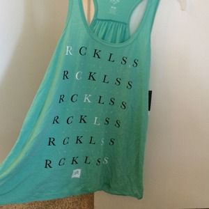 Reckless tank. Brand new. Teal