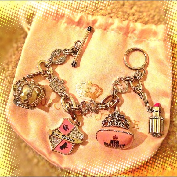 Juicy Couture Charm Bracelet - Silver 🍒👑💕💝💄🎀